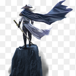 武侠人物背影