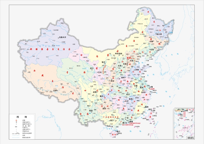 高清中国地图元素