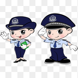 手绘卡通警察
