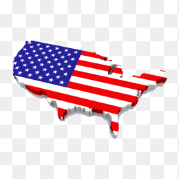 美国国旗地图