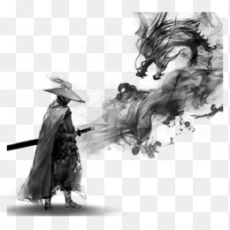 水墨中国龙素材