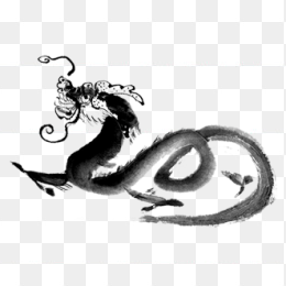 水墨中国龙素材