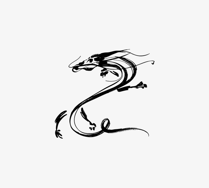 水墨中国龙素材