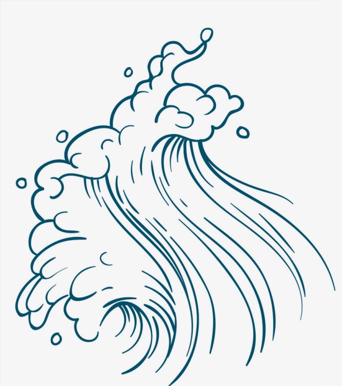 矢量海水波浪