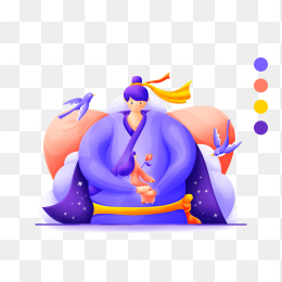 精美手绘古装男人插画