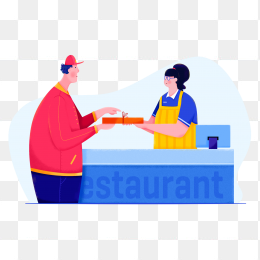 手绘购物插画