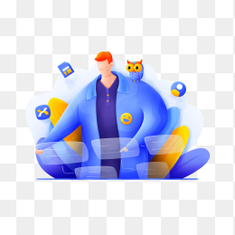 工作男人插画