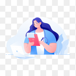 美女医生插画