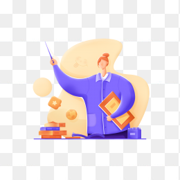 精美手绘老师插画