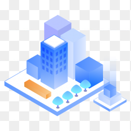 2.5D建筑插画