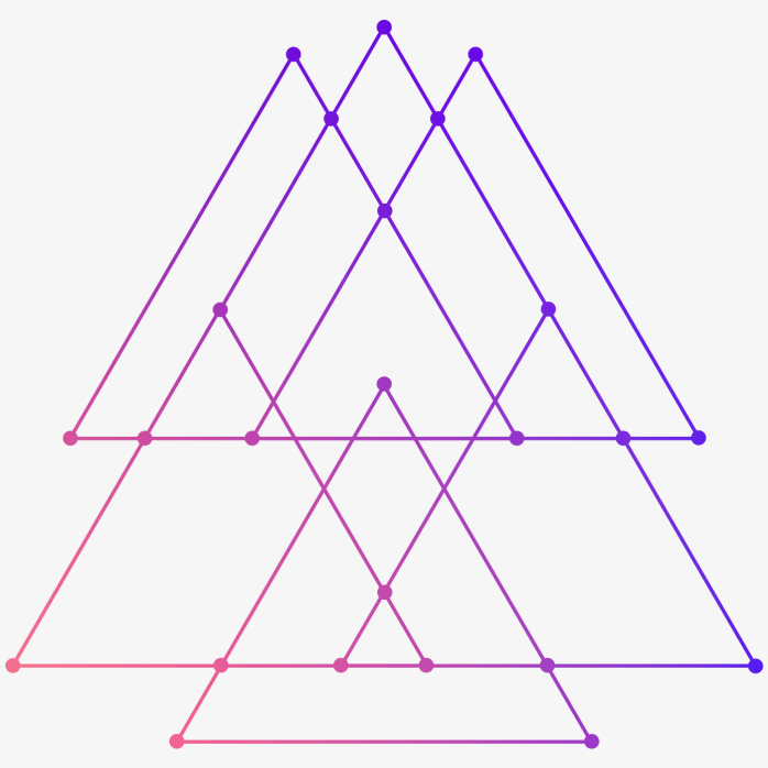 矢量三角形几何花纹