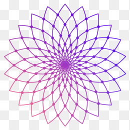 矢量圆形几何花纹