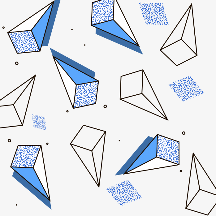 孟菲斯风格漂浮几何图案