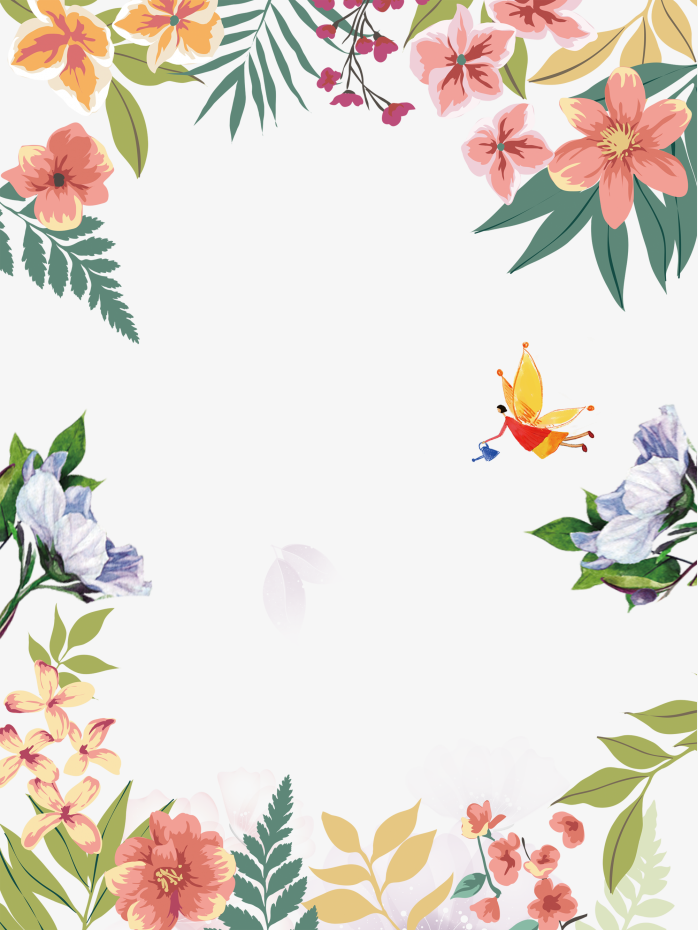 美丽手绘唯美花朵边框