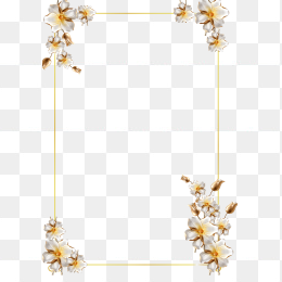 手绘浪漫花朵边框