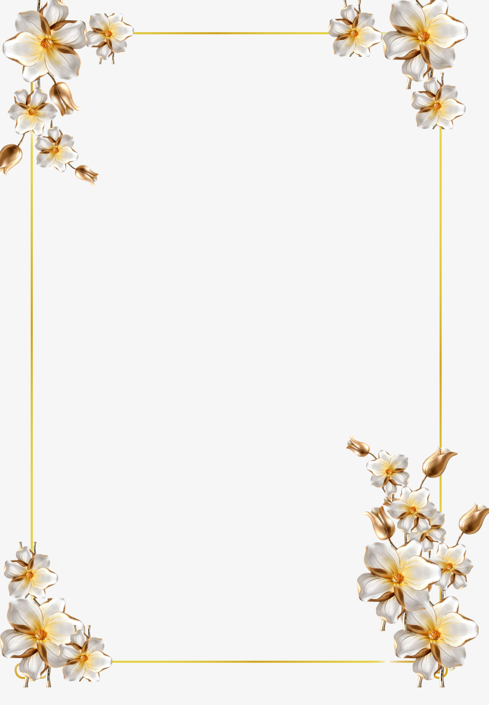 手绘浪漫花朵边框