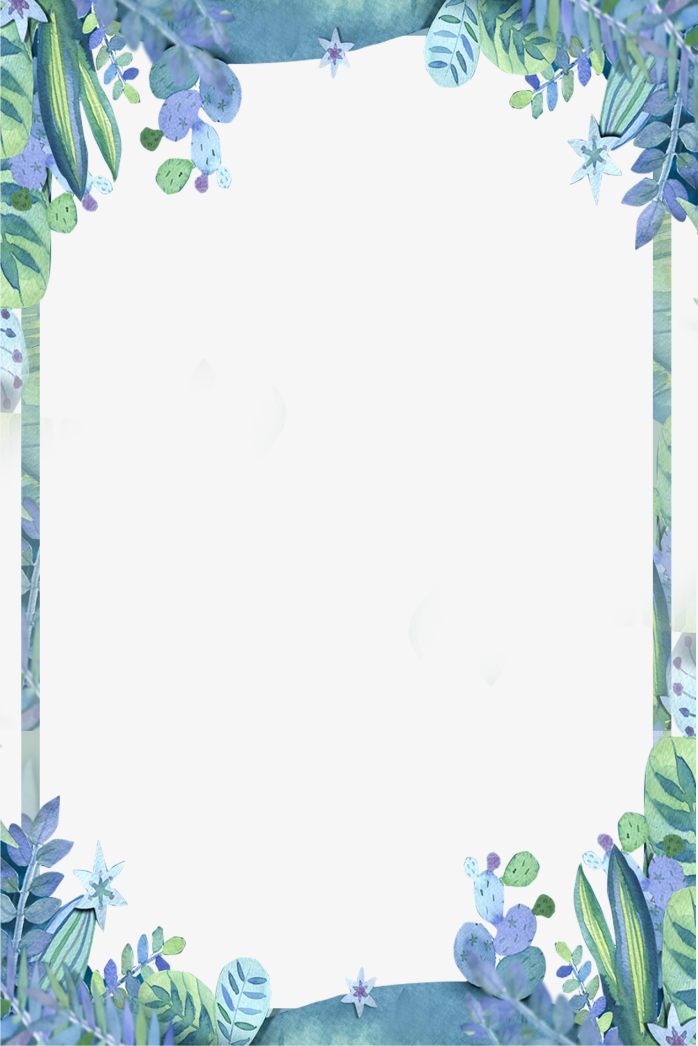 手绘浪漫花朵边框