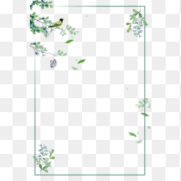 春季手绘花边素材