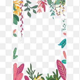 春季手绘花边素材