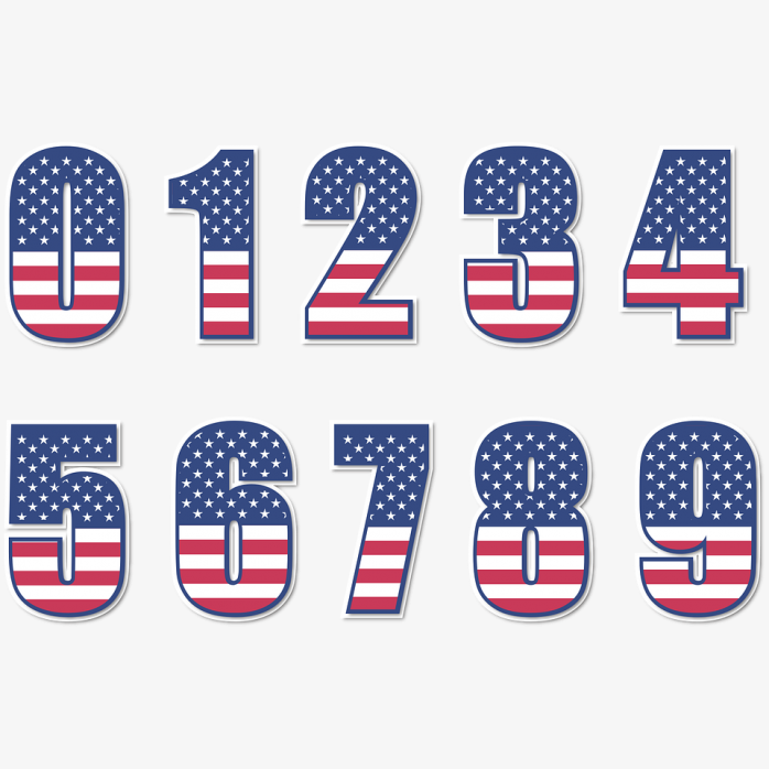 美国国旗创意数字合集
