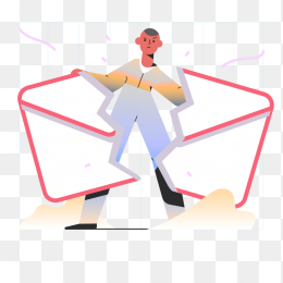 手绘精美创意商务人物插画