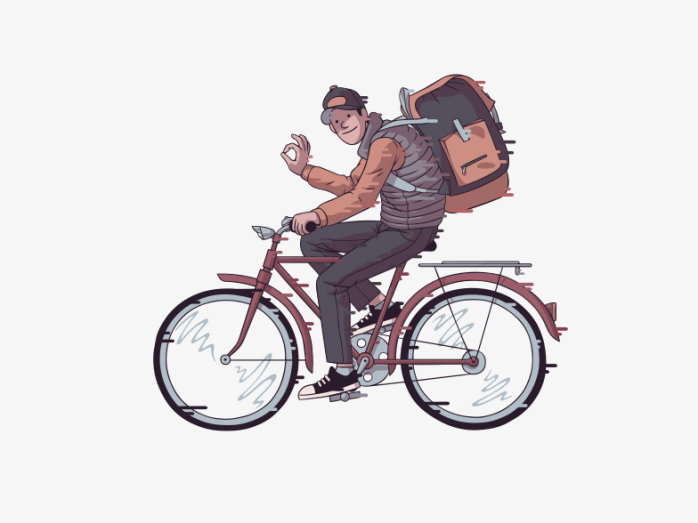 邮递员插画