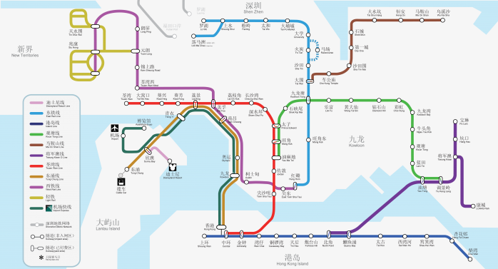 香港地铁线路图