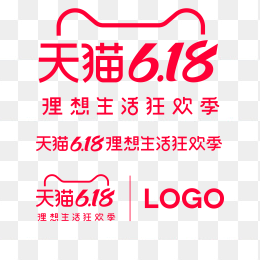 天狂618logo理想生活狂欢季