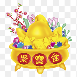 金色聚宝盆