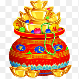 金色聚宝盆