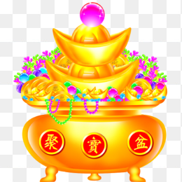 金色聚宝盆