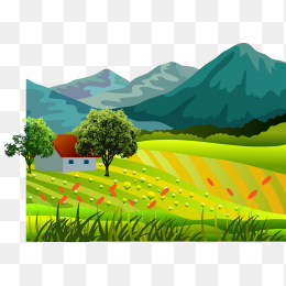 乡村风景插画