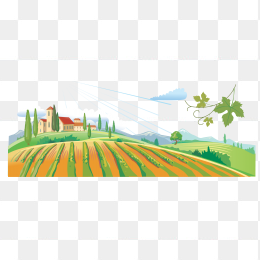 手绘风景插画