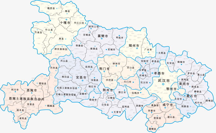 高清湖北省地图