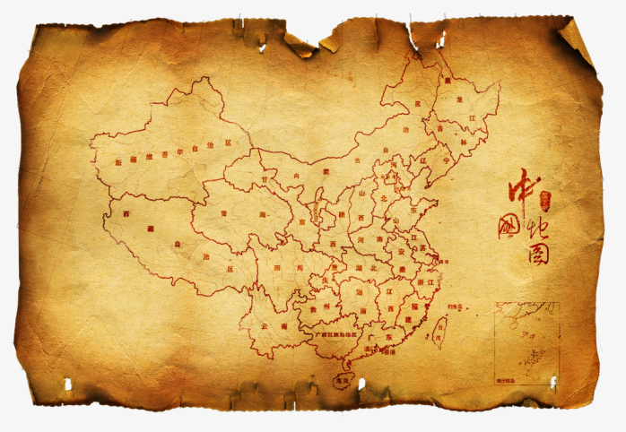复古高清中国地图