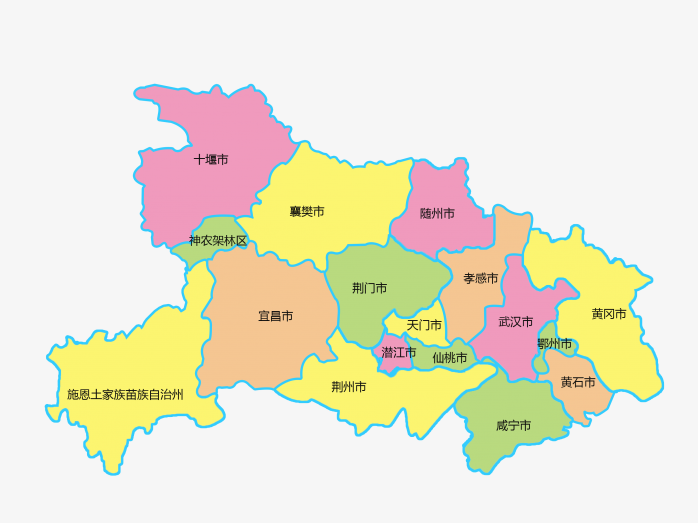 高清湖北省地图