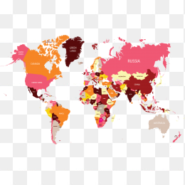 高清彩色世界地图