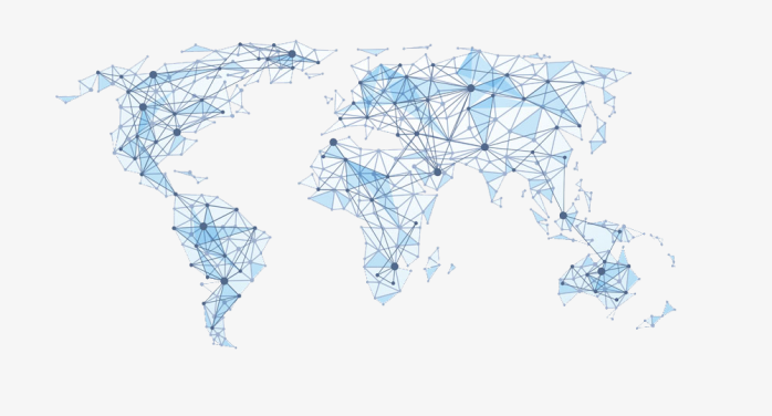 线条科技世界地图