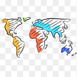 手绘世界地图