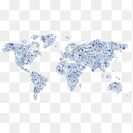 创意小图标世界地图