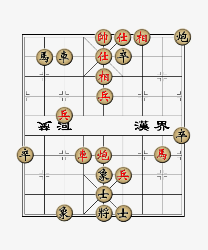 矢量中国象棋棋盘