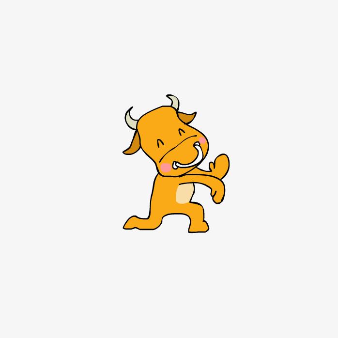 卡通小牛表情