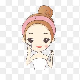 卡通化妆的可爱女孩