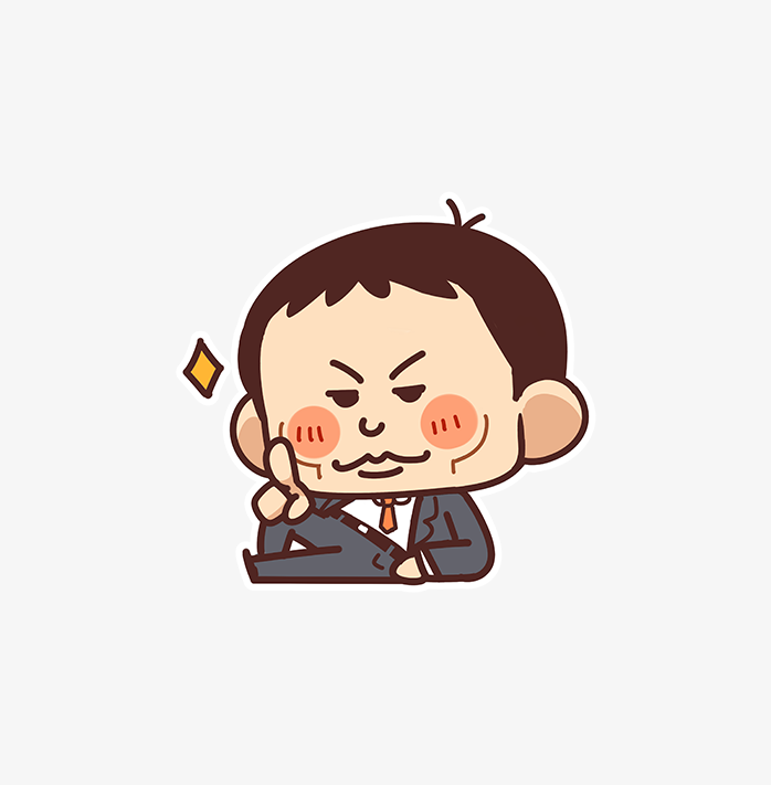 手绘卡通马云