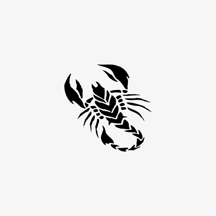 高清矢量蝎子纹身图案