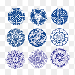 中国风青花瓷花纹合集