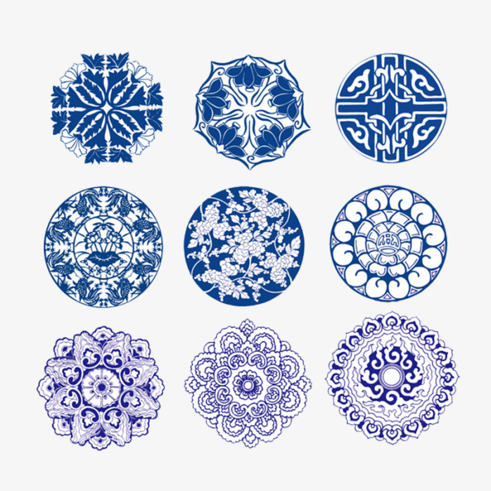 中国风青花瓷花纹合集