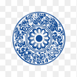 中国风青花瓷纹理元素