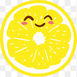 卡通橙子微笑表情