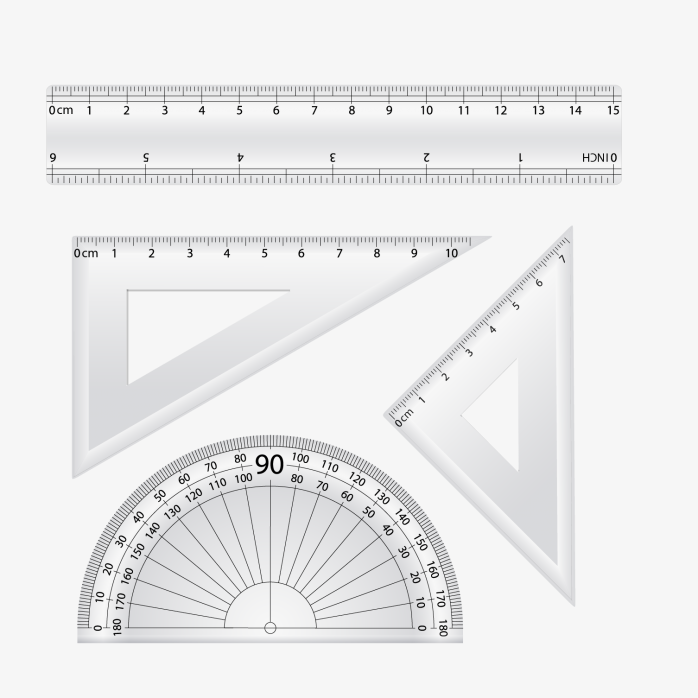 透明直尺三角尺角尺合集